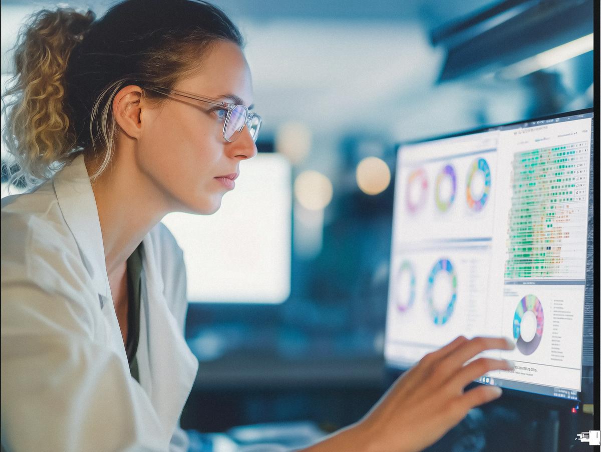 Data scientist working